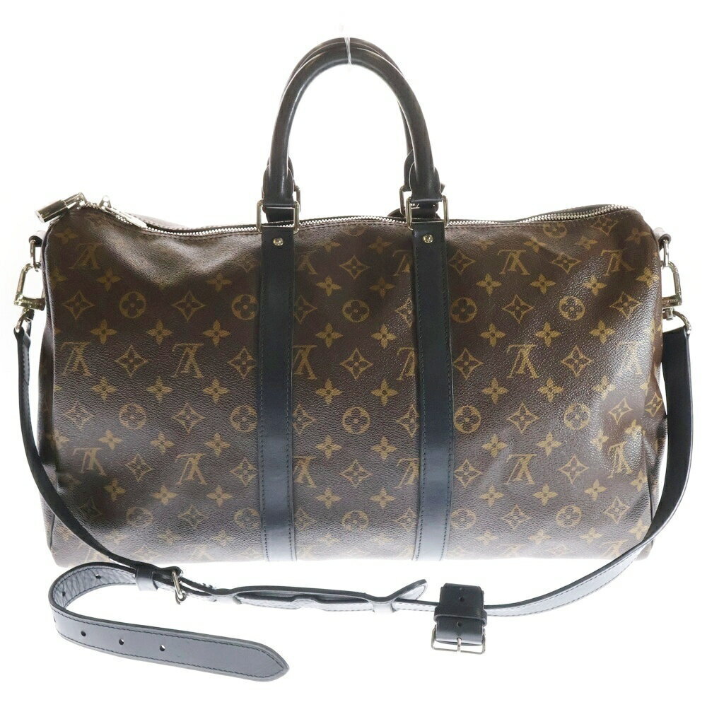 Louis Vuitton Monogram Macassar Brown Keepall Bandouliere Boston Bag Leather - Picture 2 of 6